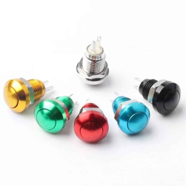 8mm Push Button Non-Latching Switch Silver Color Waterproof - Image 2