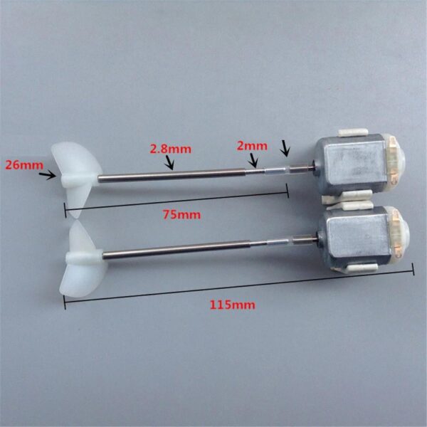 RC Boat motor Drive Set 130 Motor+Motor Seat+Copper Coupling+75mm Shaft+Propellers Kit For DIY RC Model boat Ship (2 Sets) - Image 2