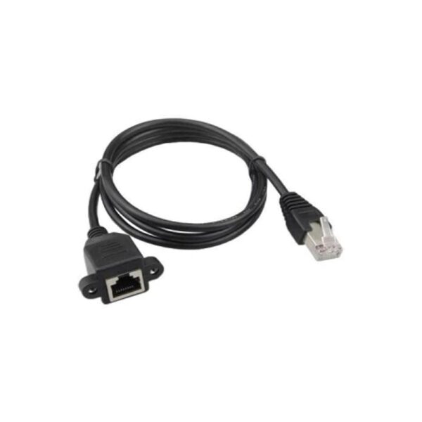 RJ45 Female Panel Mount Type to Male Cable- 500mm - Image 2