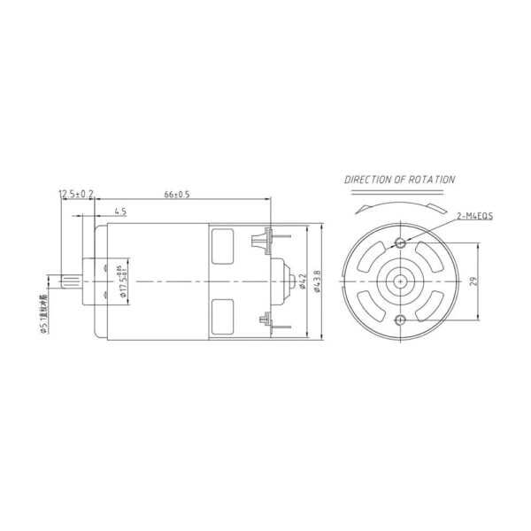 RS775 5000RPM 24V Dc Motor - Image 4