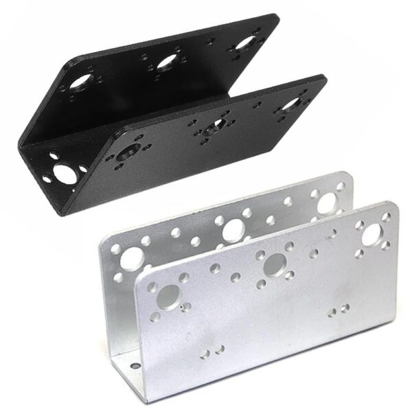  U Shape Bracket For Robotic Arm Servo Motor Silver/Black 