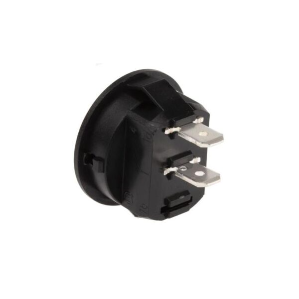S.P.S.T. Round Rocker Switch, Black (2 Pcs) - Image 4