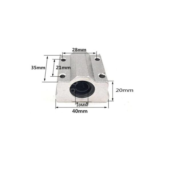 LM10UU 10 mm Linear Ball Bearing Slide Unit CNC 3D Printer - Image 3