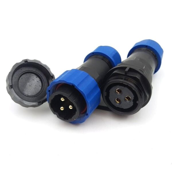 SD20 3 Pin 25a IP68 Waterproof Cable Mount Aviation Connector Male Plug+Female Socket - Image 3