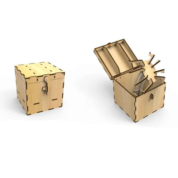Scare Box Diy Spring Compression Damping Assembled Model  Wooden Model - Image 3