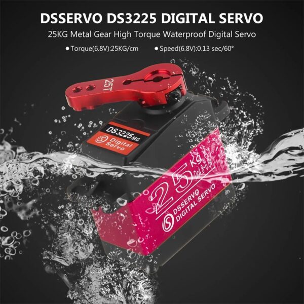 Servo 25KG DS3225MG 180Degree Metal Gear Digital Servo Motor Arduino High Torque - Image 6