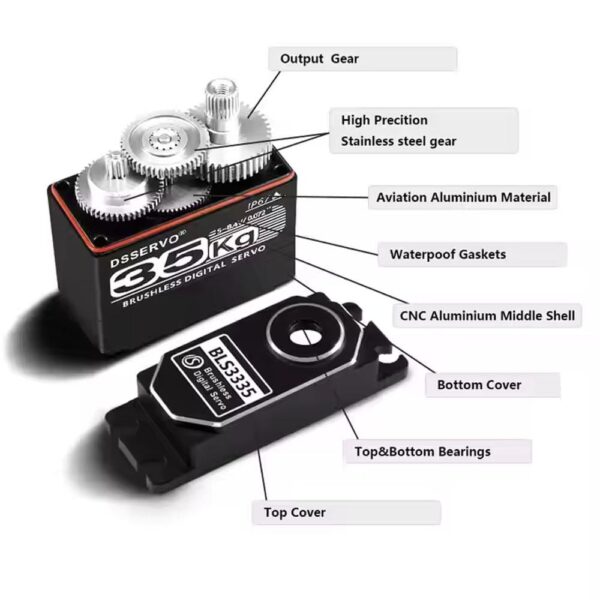 Servo 35KG BLS3235 270Degree Metal Gear Digital Servo Motor Arduino High Torque - Image 3