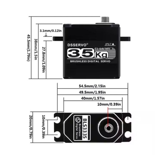 Servo 35KG BLS3235 270Degree Metal Gear Digital Servo Motor Arduino High Torque - Image 4