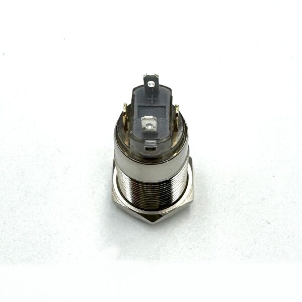 Short Flat Head 12mm 12V-24V Red Latching Ring Metal Switch - Image 5