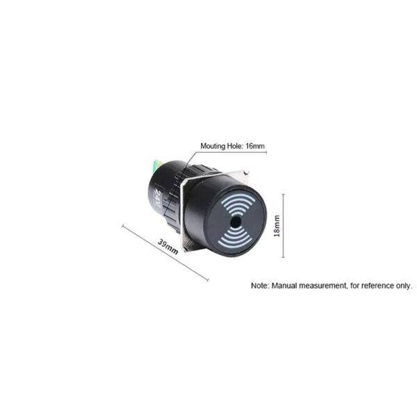 16mm 24V Sound Warning Buzzer Panel Mount - Image 4