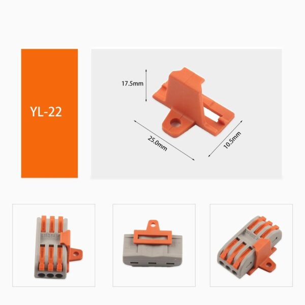 YL-24 Quick Connector Terminal Block Fixing Cable locking Splice Conductor - Image 8