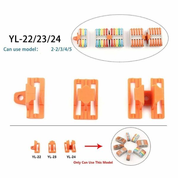 YL-22 Quick Connector Terminal Block Fixing Cable locking Splice Conductor - Image 12