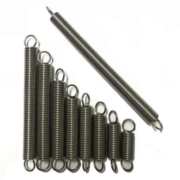 Spring 100mm Length Wire Diameter 0.8mm, OD 10mm Steel Tension Closed Hook Cylindroid Helical Pullback Extension Coil - Image 7