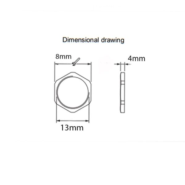 SS 8mm Locknut – (Pack of 10) - Image 2