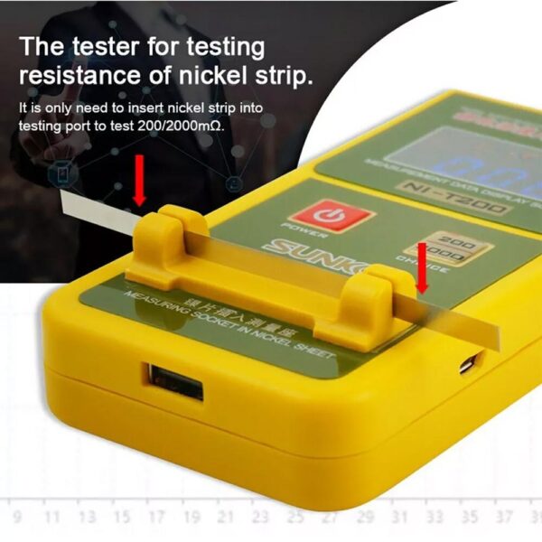 Sunnko T200 Nickel Chip Internal Resistance Tester Resistance Milliohmmeter - Image 5