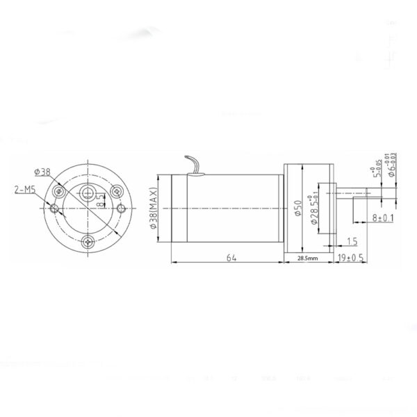 TJP50RO Spur Gear Box 12V 500RPM - Image 4