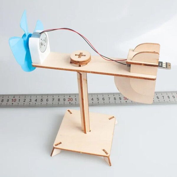 Wind Energy Conversion into Light Energy Assembly Model DIY Kit Of MDF - Image 2