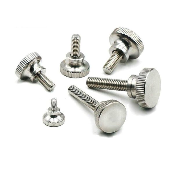 Thumb Screw M2.5 12mm Long 304 Stainless Steel Knurl Head Hand Tighten Curtain Wall Glass Lock Bolt - Image 2
