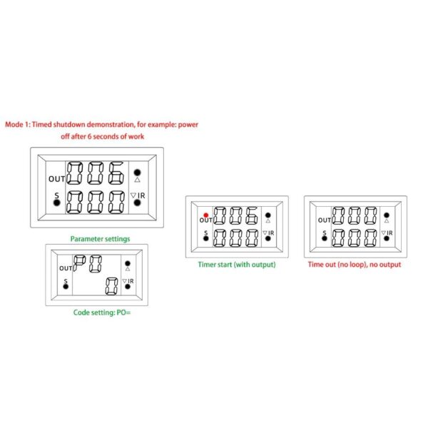 DC 12V Dual LED Display Timing Delay Relay Module Cycle Timer Digital 20A 0-999 Seconds Minutes Hours Cycle Time Control Switch - Image 13