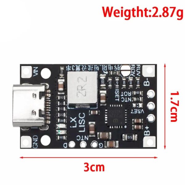 Type-C USB 3S BMS 15W 8.4V 12.6V 1.5A Lithium Battery Charging Boost Module With Balanced Support Fast Charge With Indicator - Image 5