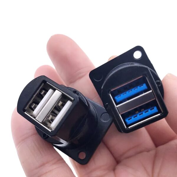 USB Dual 3.0 Panel Mount Connector - Image 2
