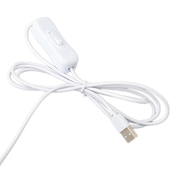 USB to Micro USB Cable 1.5 Meters White With ON/OFF Switch Power Control For Raspberry Pi - Image 2