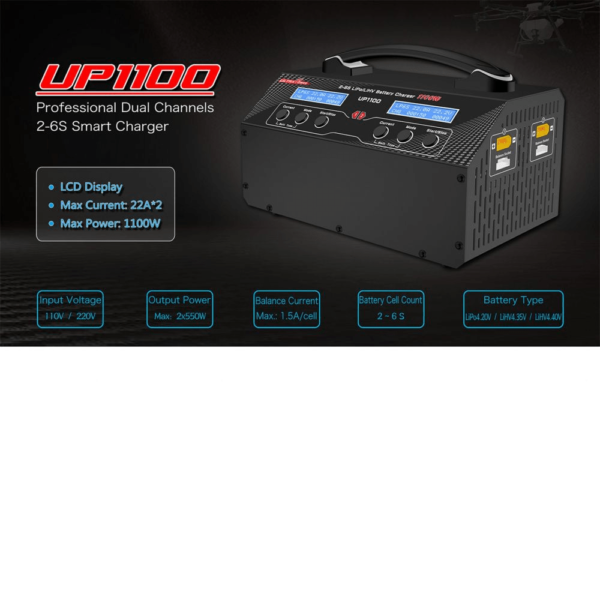Ultra Power UP1100 2x550W 22A 2-6S Battery UAV Drone charger