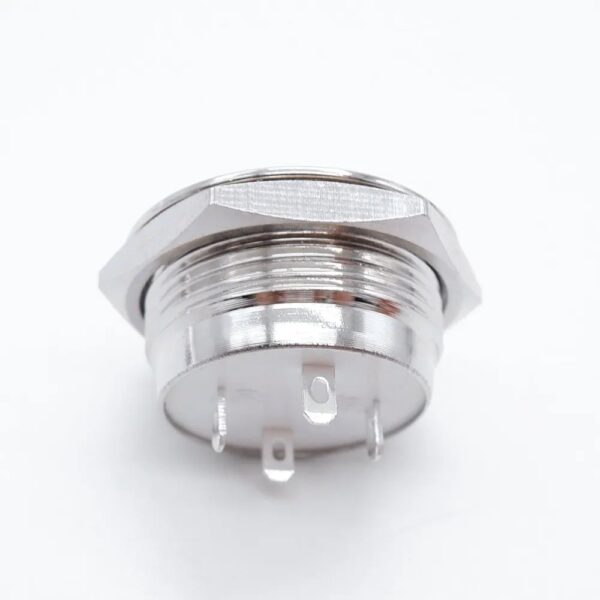 Ultra-Short Flat Head 16MM Red 3-6V Waterproof Momentary Non-Latching Ultra-Thin Touch Metal Push Button with Led Light - Image 2