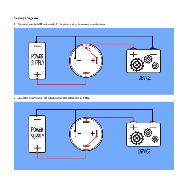 Ultra-Short Flat Head 16MM Red 3-6V Waterproof Momentary Non-Latching Ultra-Thin Touch Metal Push Button with Led Light - Image 5