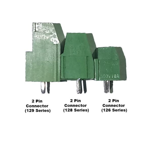 129 Series 2 Pin 300V 20A Green Connector for PCB Screw Terminals (5 Pieces) - Image 2