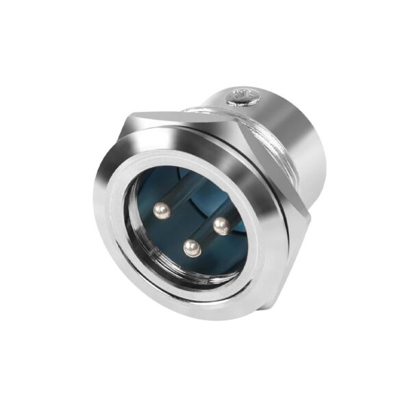 XLR Male Panel Mount Black Connector - Image 2