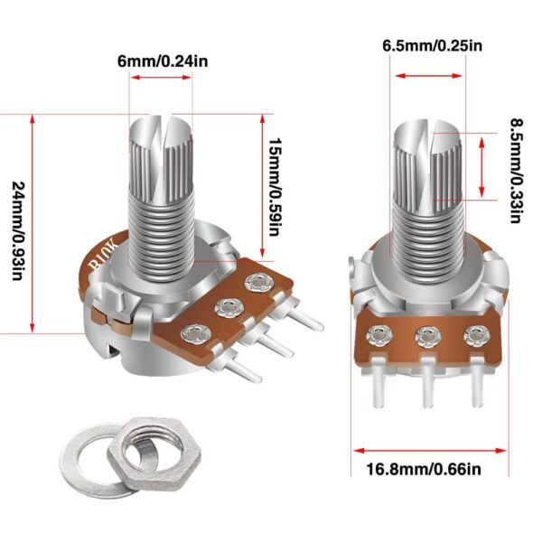 WH148 5K Potentiometer (Pack of 2) - Image 5