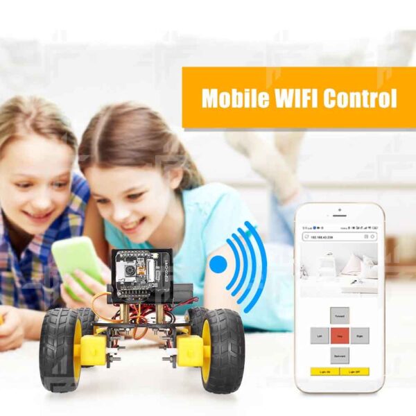 WI-FI Control with Camera Function Smart Robot Car Kit with Programming Code - Image 5