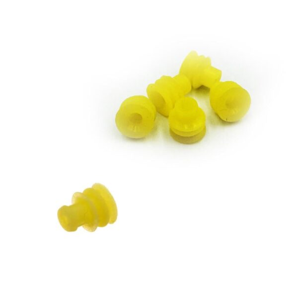 Waterproof JHD Automobile Electrical Wire Connector Yellow Seal Cap – 100 Pcs - Image 2