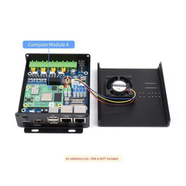 Waveshare Dual ETH Mini-Computer For Raspberry Pi Compute Module 4 (Without Power Adapter) - Image 5