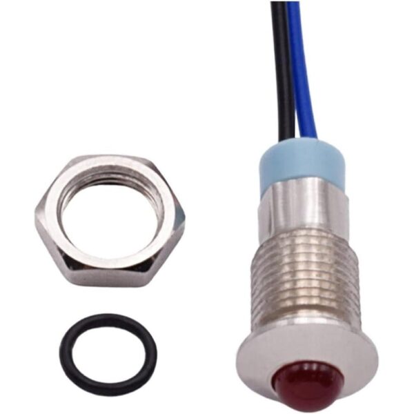 14mm 12-24v White Light Spherical shape metal indicator lamp - Image 3