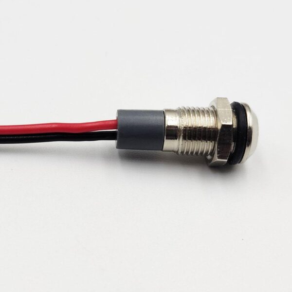 8mm 12-24v Yellow Light Flat Metal Indicator Lamp - Image 4