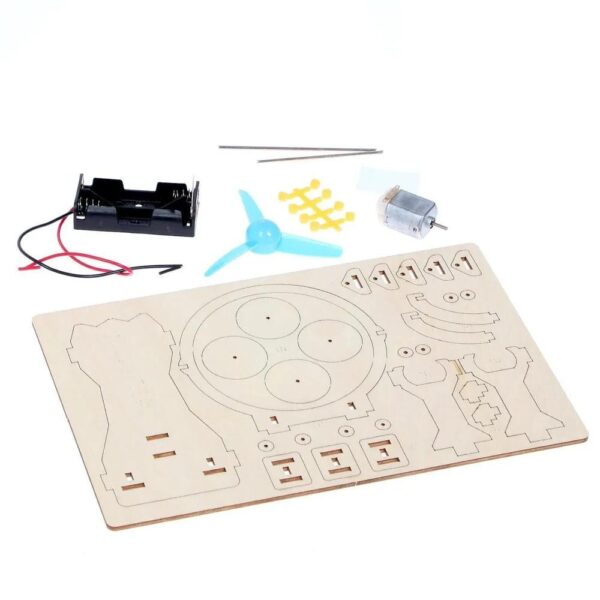 Wind Power Car Assembly Model DIY Kit Of MDF - Image 3