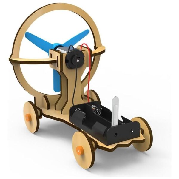 Wind Power Car Assembly Model DIY Kit Of MDF