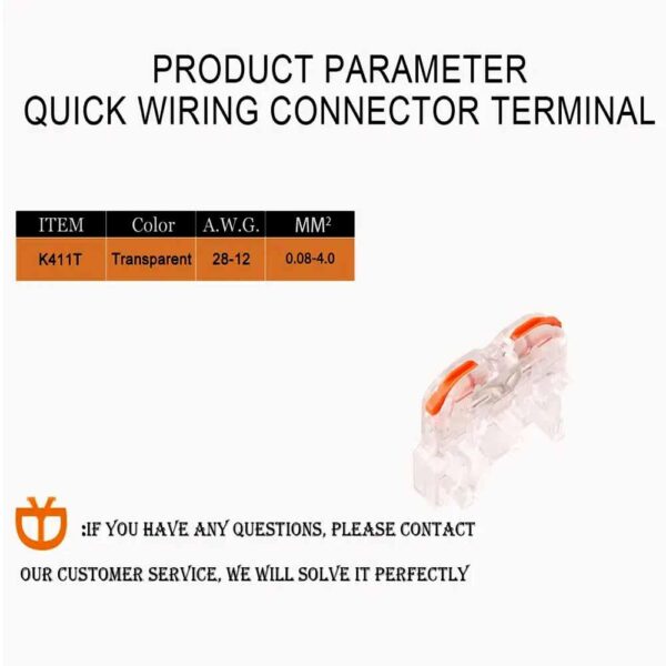 Wire Electrical Connectors 1×1 Din Rail Type Quick Connector Wiring Cable Connector LED Push-in Butt Terminal Block - Image 2