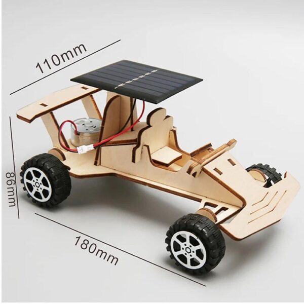 Wood Solar Energy Vehicle Children’s Scientific Experimental Equipment Set Diy Kit Of MDF - Image 3