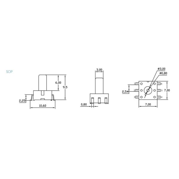 XGZP168 0 to 700kPa CF Pressure Sensor - Image 3