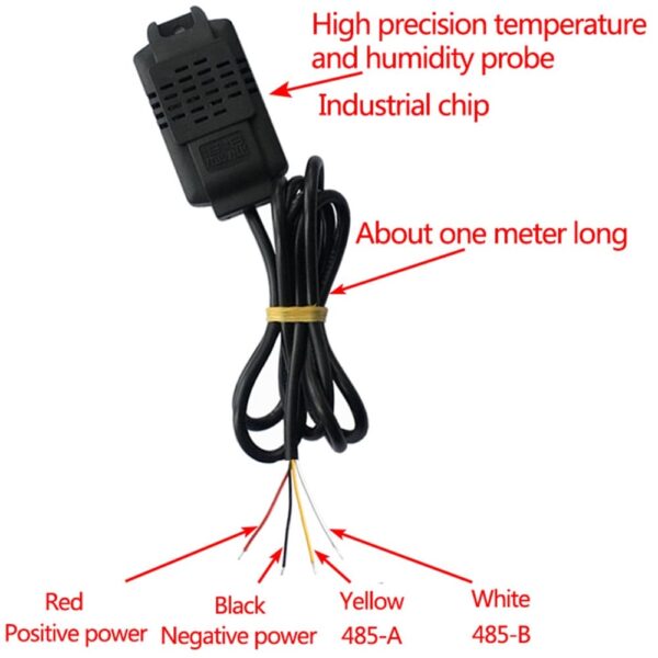 XY-MD01 Temperature and Humidity Transmitter SHT20 High-Precision With Shell Cable 1m RS485 - Image 3