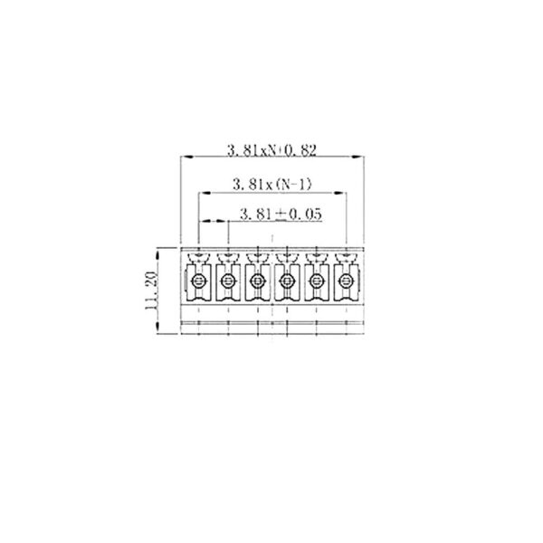 XY2500 3Pin Right Angle Female Terminal Block Connector 3.81 Pitch - Image 3