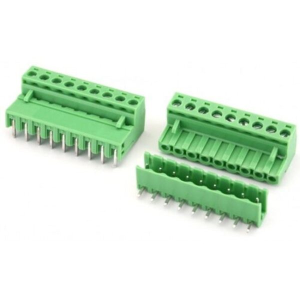 XY2500 9 Pin 5.08mm Pitch Close Type Male Right Angle + Female Right Angle Pluggable Terminal