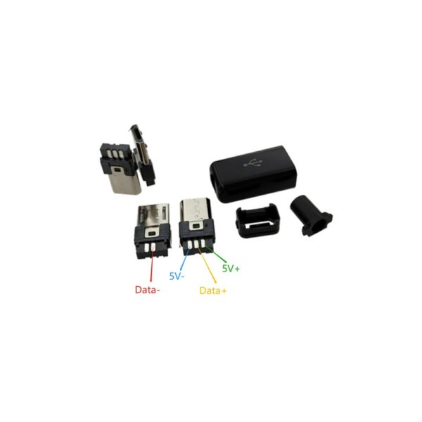 YT2153Y Micro USB 4pin Male Connector for Charging, Data, OTG Cable-Unassembled - Image 5