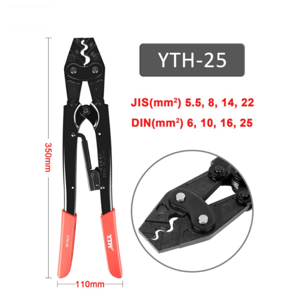 YTH-25 Crimping Tools Crimping Pliers Cable 6-25mm Multi Function Clamps Terminal Electrician Tool Pliers - Image 2