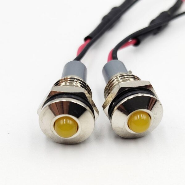 10MM 220V Yellow LED Spherical Metal Indicator Light - Image 8
