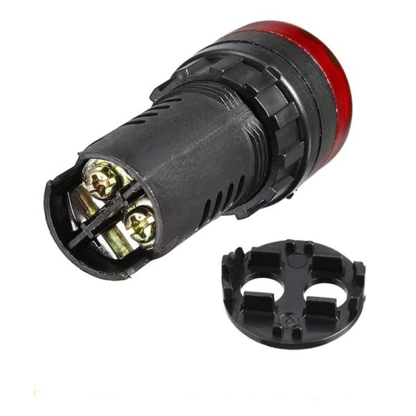 Yellow AC/DC12V 16mm AD16-16SM LED Signal Indicator Built-in Buzzer - Image 3