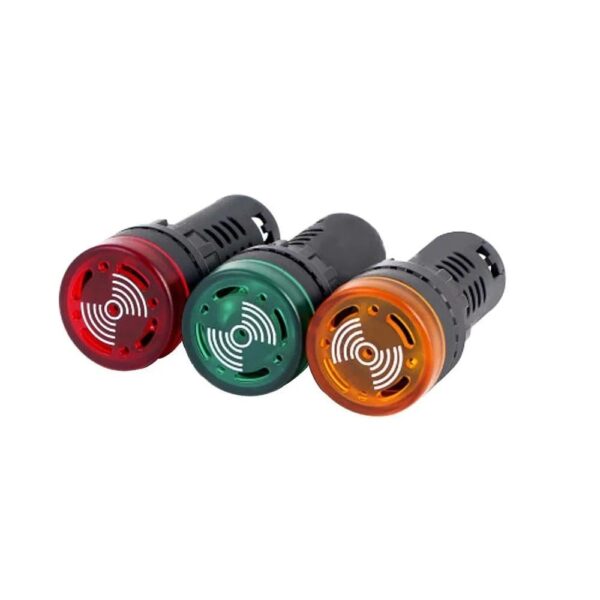 Yellow AC/DC12V 16mm AD16-16SM LED Signal Indicator Built-in Buzzer - Image 4
